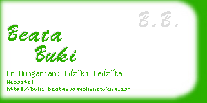 beata buki business card